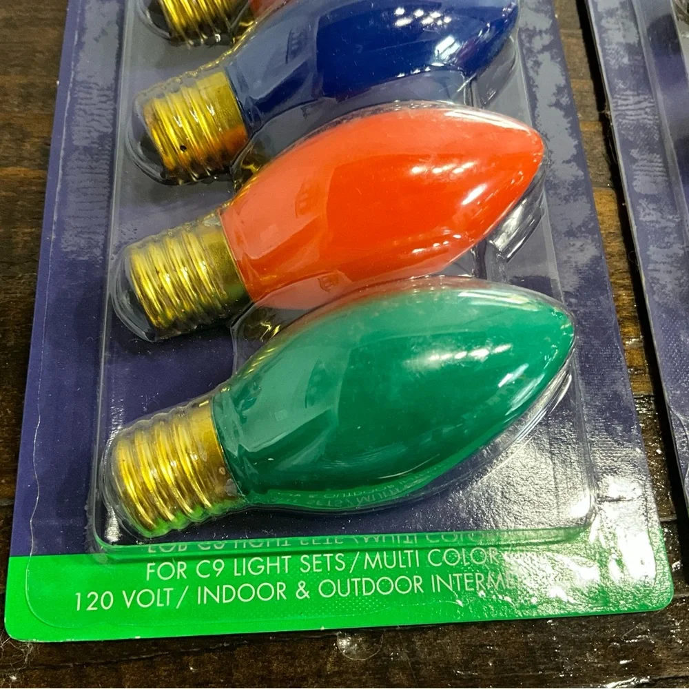 Vintage Lot of 2 Unopened Holiday Time Christmas Light Bulbs Multicolor C9